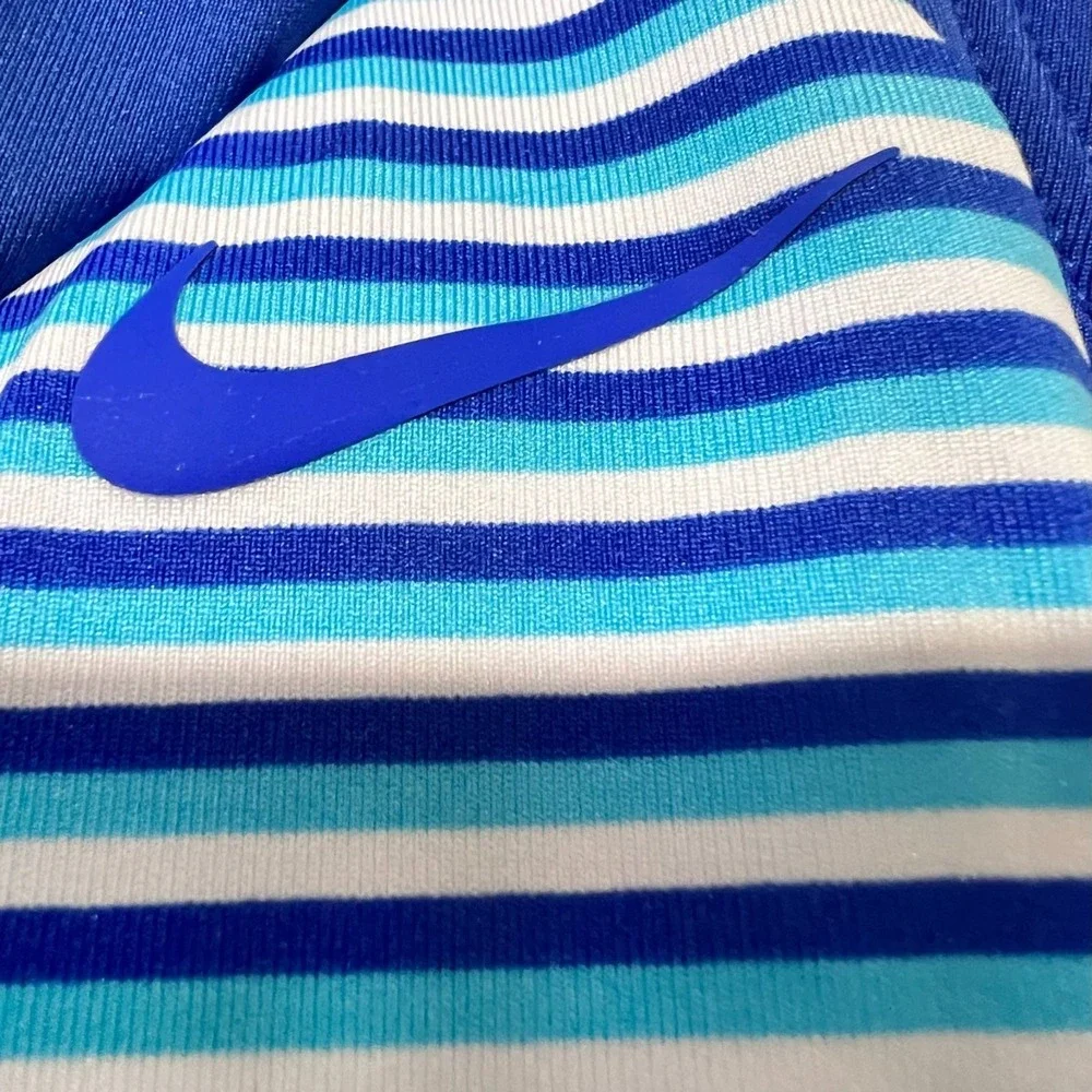 Nike Stripe V- Neck Tankini Blue‎ S